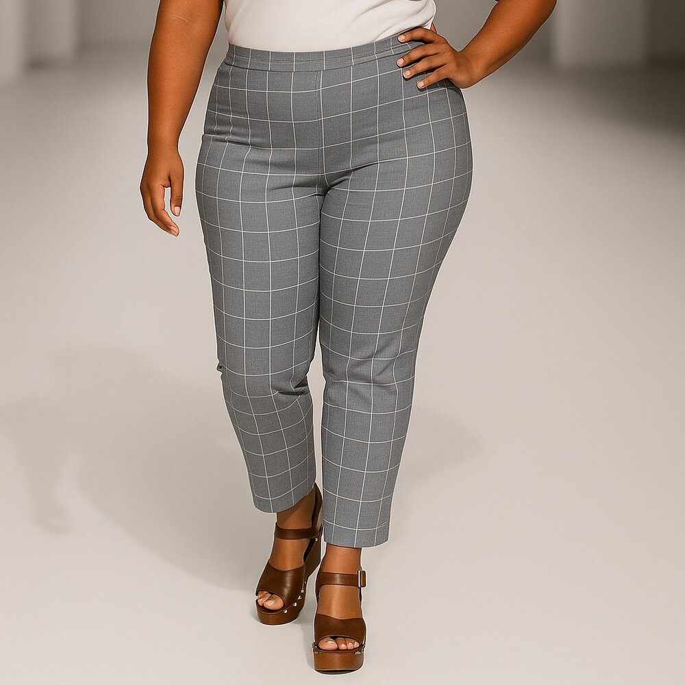 Plus size plaid pants